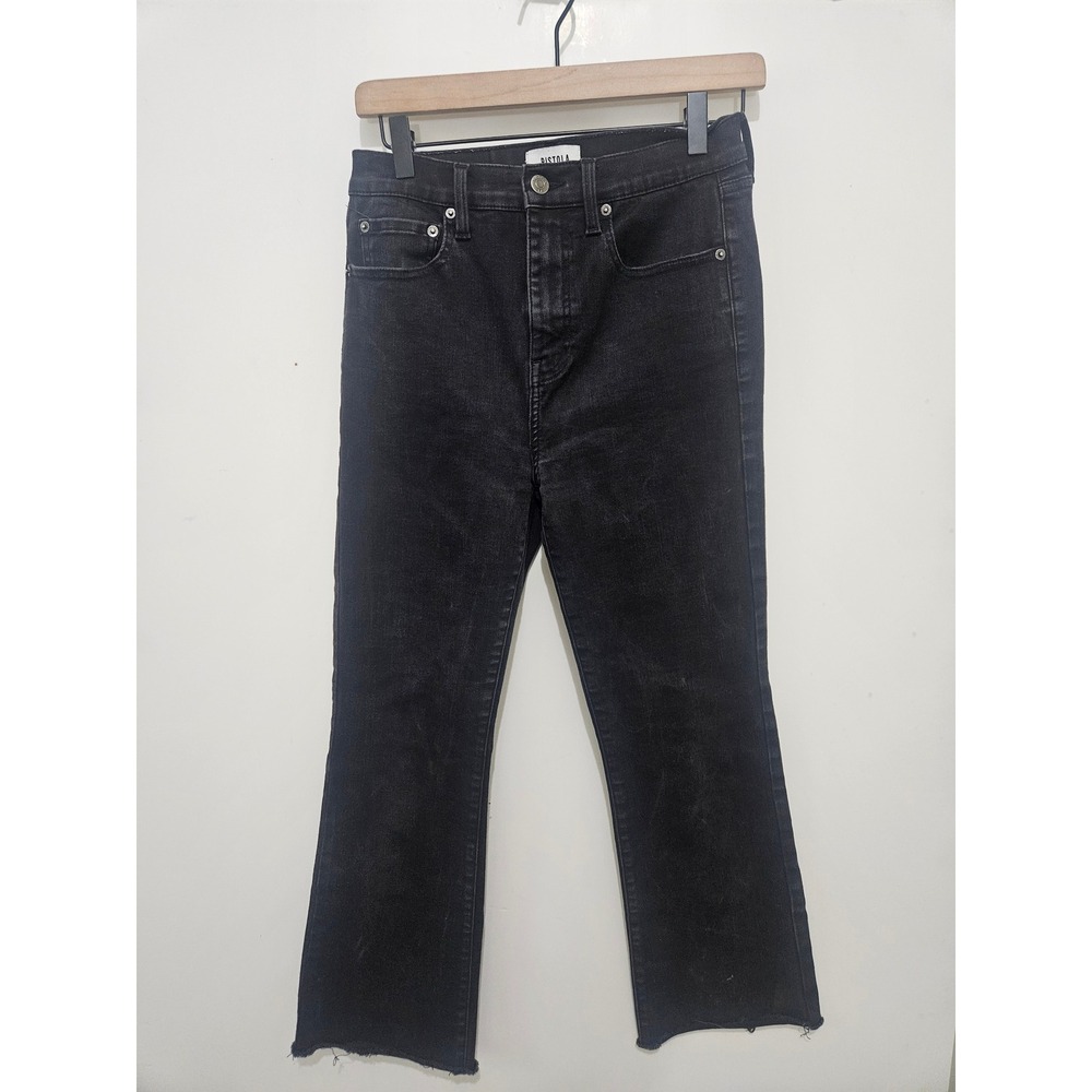 Pistola Black High Rise Raw Hem Flare Jeans Size 28 P6088QAD-JBL